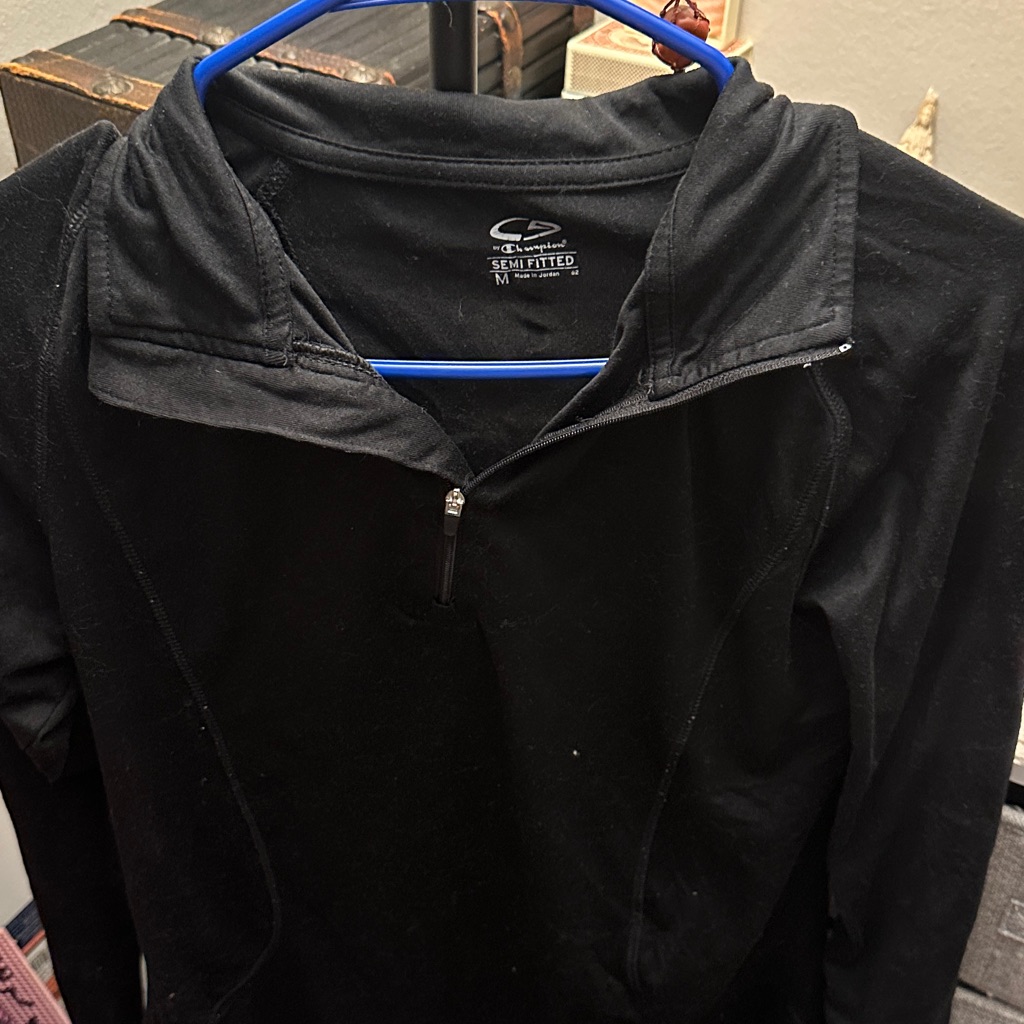 Champion Black Semi-Fitted Pullover